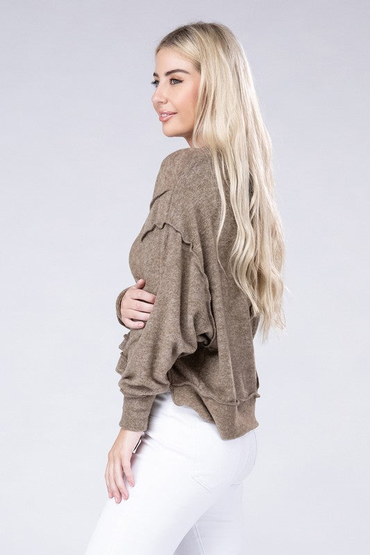 Brushed Melange Hacci Oversized Sweater