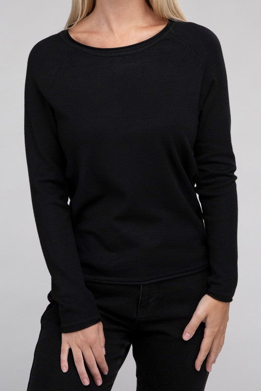 Viscose Round Neck Basic Sweater